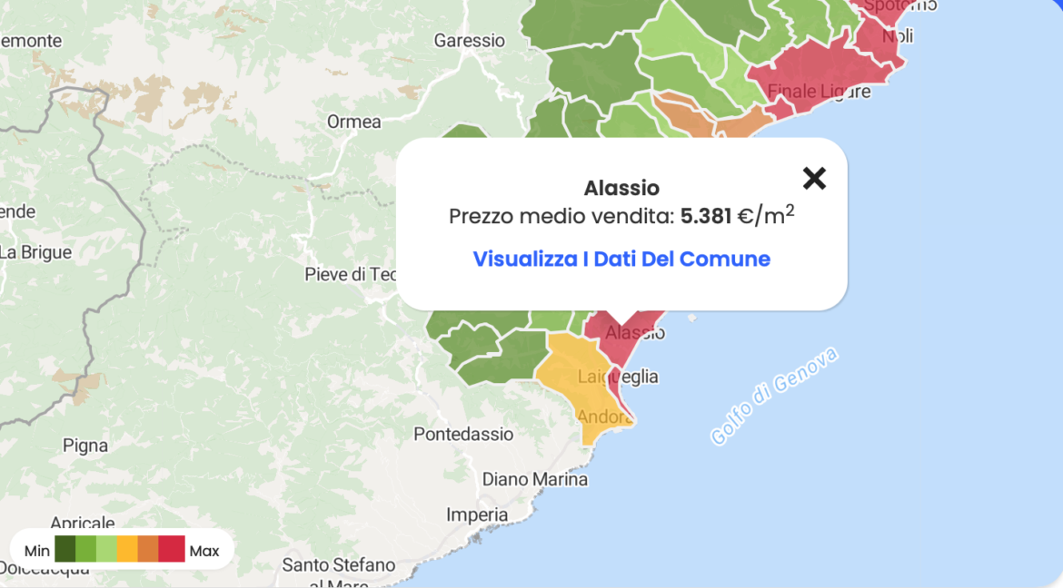 prezzi immobili alassio