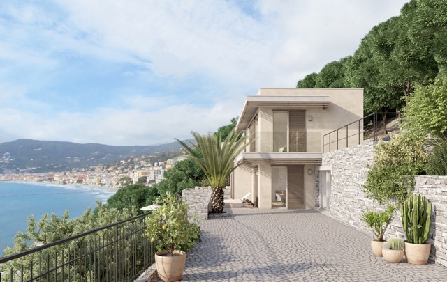 TERRENO VISTA GOLFO CON PROGETTO APPROVATO IN VENDITA AD ALASSIO